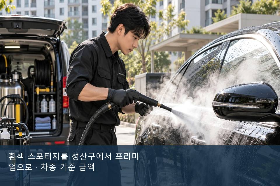 흰색 스포티지를 성산구에서 프리미엄으로 · 차종 기준 금액